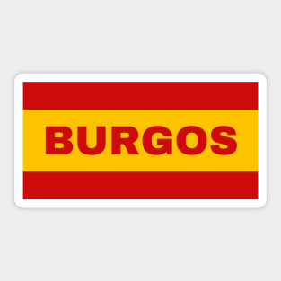 Burgos City in Spanish Flag Colors Sticker